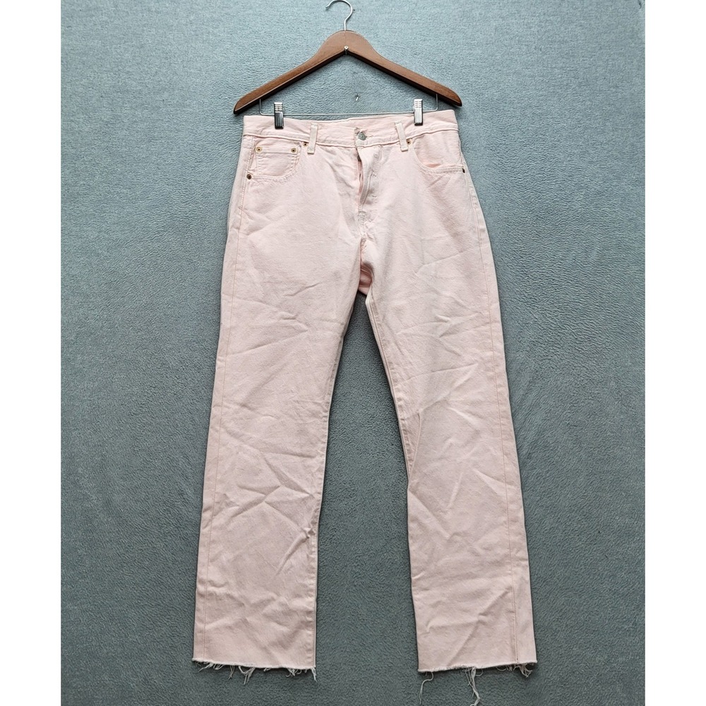 Levi's 501 Men Jeans 30X34 Pink Original Fit Straight Leg Twill 29" Inseam READ
